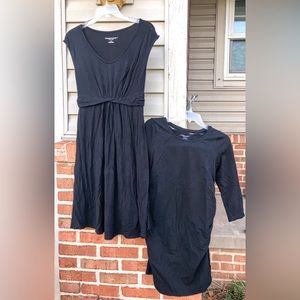 2 Maternity LBDs- XS, little black dress, office/party/classic/fall/layering